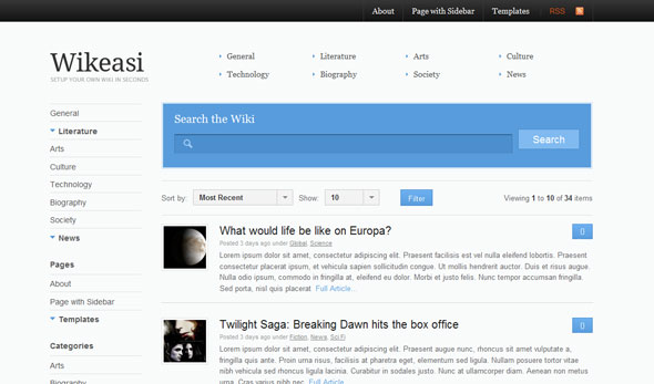 Wikeasi - Wordpress Theme Free Download by WooThemes.