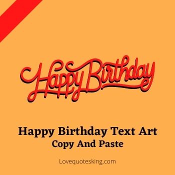 Happy Birthday Text Art