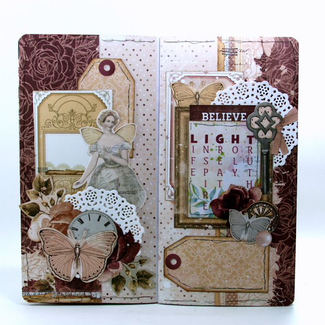 Devotional Travelers Notebook Layout by Ginny Nemchak using Charmed from BoBunny