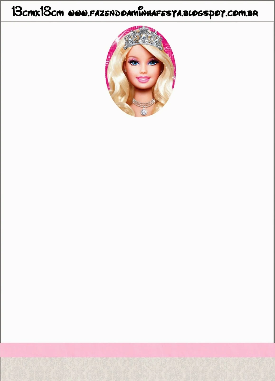 Barbie Life Style Free Printable Invitations, Labels or Cards.