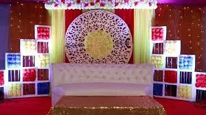 Wedding Decoration Design - Wedding Stage Decoration - Wedding Stage Design Photo 2023 Yellow Decoration Design Village Wedding Ceremony Design - biyer stage decoration - NeotericIT.com