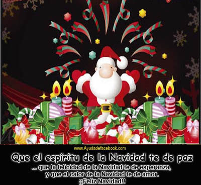 Que el Espíritu de la Navidad te de Paz... que la Felicidad de la Navidad te de Esperanza...