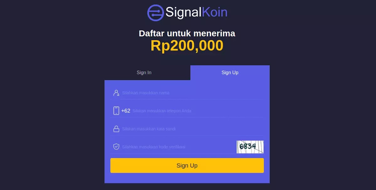 review signalkoin penipuan