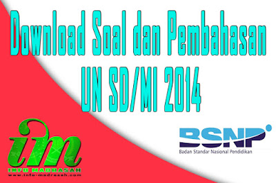 Download Soal dan Pembahasan UN SD/MI 2014 merupakan artikel yang membagikan soal latihan un sd/mi dan kunci jawabannya, sebagai latihan soal un sd mi yang dapat dijadikan acuan bagi guru-guru di setiap madrasah atau sekolah dalam memberikan materi kepada siswa-siswi di sekolah khususnya bagi siswa-siswi kelas VI yang akan menghadapi UN atau Ujian Nasional.    Soal latihan un sd/mi ini bisa dijadikan sebagai bahan latihan atau uji coba bagi siswa-siswi di kelas 6 SD/MI di sekolah ibu bapak guru sekalian. Dengan memberikan soal-sola ujian nasional sd/mi yang akan kami bagikan ini, mudah-mudahan bisa menjadi salah satu sarana latihan bagi siswa-siswi di sekolah.    Kumpulan soal ujian nasional sd/mi ini kami kumpulkan dari berbagai sumber terpercaya. Dari mulai soal un sd/mi bahasa indonesia, soal un sd/mi IPA, dan soal un sd/mi Matematika Anda bisa download soal un sd/mi di link atau tautan yang akan kami bagikan di bawah. Sebelum anda download, kami haturkan terima kasih kepada anda semuanya karena telah mengunjungi web Info Madrasah.