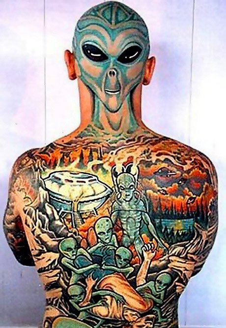 Might go with a back tattoo myself. Was thinking of this: