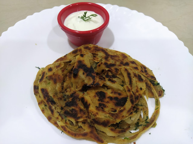 Garlic Laccha Paratha - Lahsun Paratha