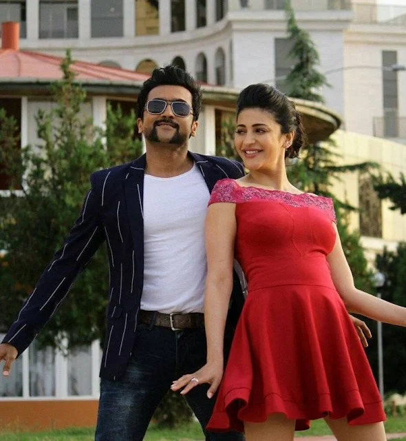 Cute Images Of Shruti hassan with singam surya