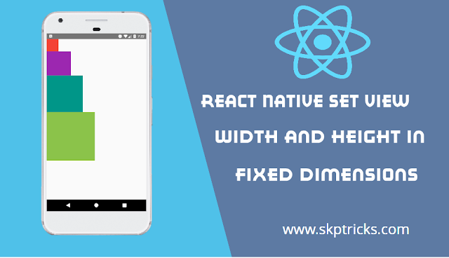 React Native Set View Width and Height in Fixed Dimensions