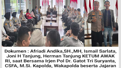 Afriadi Andika, SH., MH : Kasus 4 Wartawan Riau, Diminta Kapolda Sumbar Ikut Sertakan Ahli Pers dari Dewan Pers."