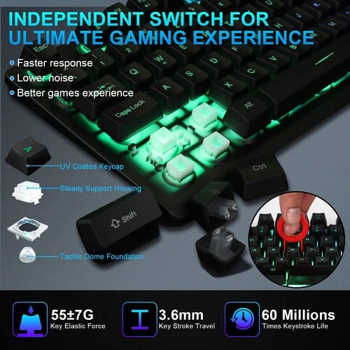 Review NPET K10 USB Wired Floating Gaming Keyboard