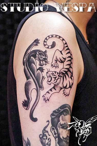 tiger,panther,tattoo