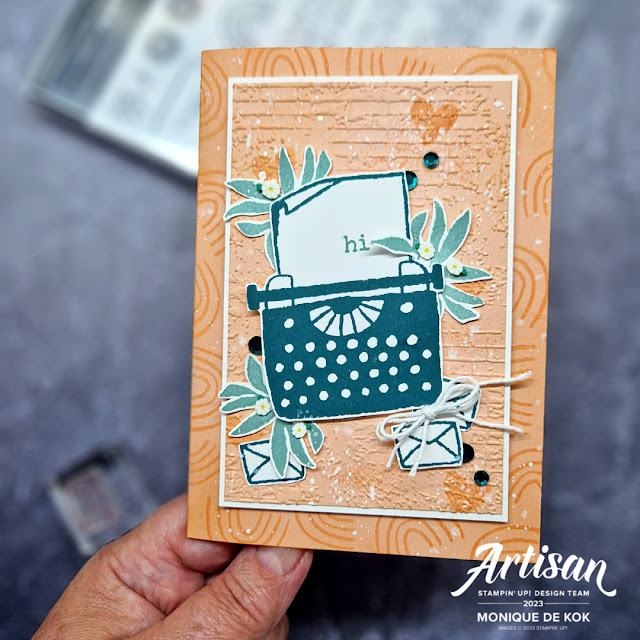 Stampin met Monique, Just my Type, zelfgemaakte kaart, #GDP417, Stampin' Up!