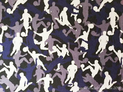 'Sporty' Footballer fabric, RJR Fabrics by Dan Morris