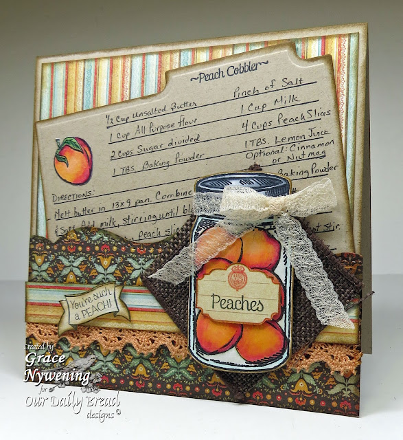 ODBD Stamps: Peaches, Garden Mini, Blue Ribbon Winner, designed by Grace Nywening