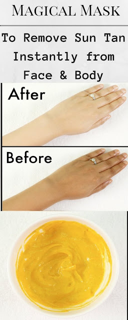 MAGICAL MASK TO REMOVE SUN TAN INSTANTLY FROM FACE & BODY