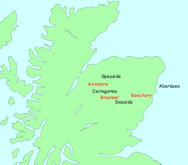 Grampian Map Regional Political