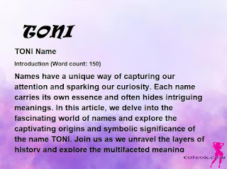 meaning of the name "TONI"