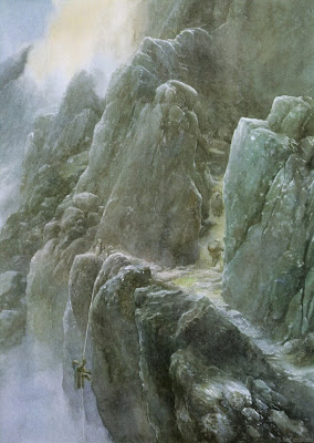 Illustration Tolkien par Alan Lee : en Mordor 