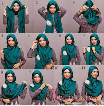 Tutorial Hijab Pashmina Sifon