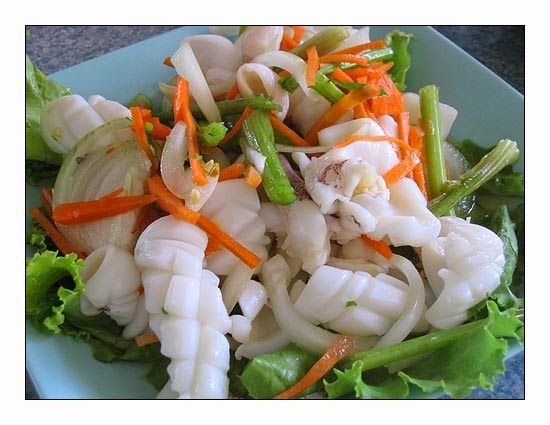 Thai calamari #recipe -Spicy calamari salad