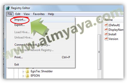 Restore registry diharapkan untuk mengembalikan konfigurasi windows kepada keadaan semula Cara Restore Registry Windows