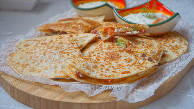 Quesadillas with Greek Feta & Sausage