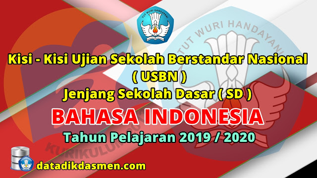 Kisi Kisi Bahasa Indonesia USBN SD Tahun Pelajaran 2019-2020