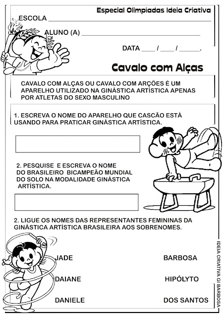 Atividade Olimpíadas Ginástica Olímpica