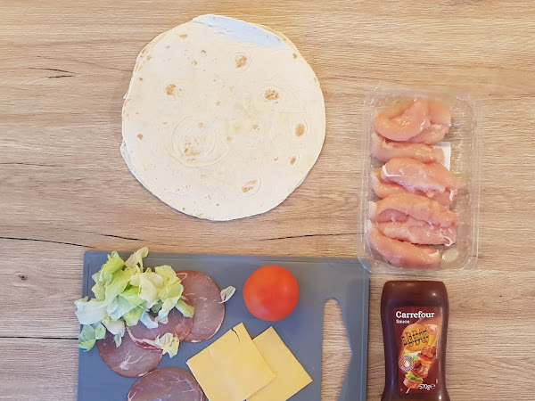 Wraps poulet bacon