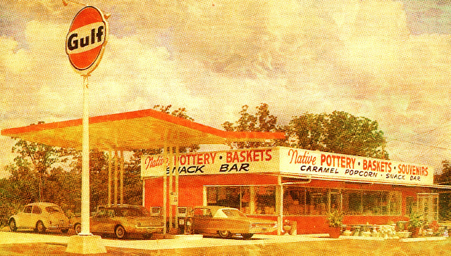 old time gas station photo edit