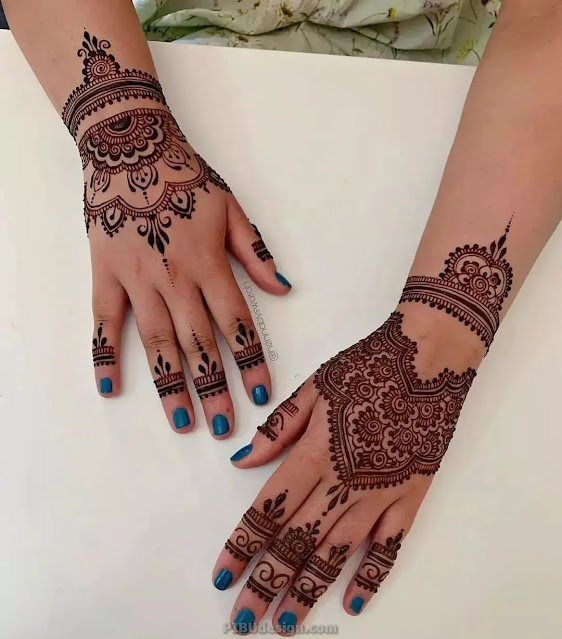 back side mehndi design arabic