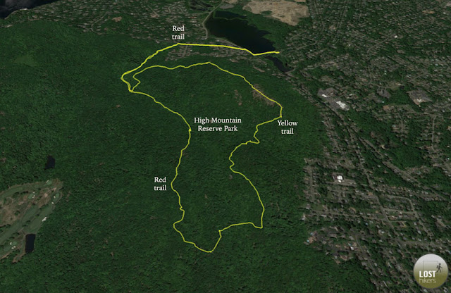 Ruta de la excursión realizada en High Mountain Reserve Park, NJ