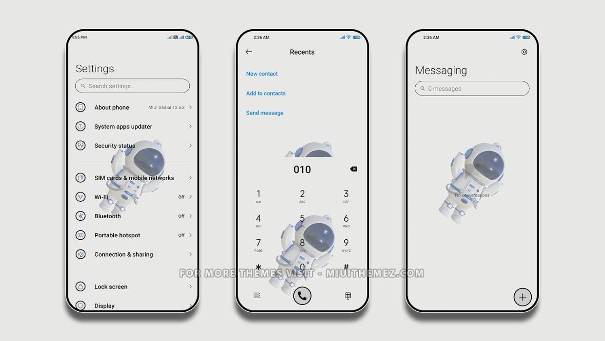 3D Astronauts MIUI Theme