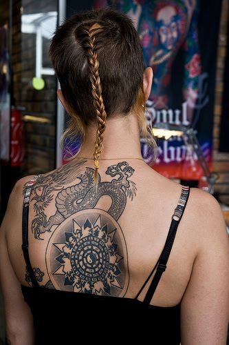 The Dragon Tattoo on Back Body