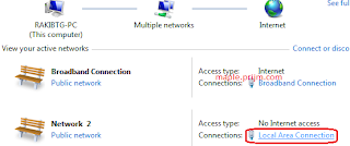 Open local area connection