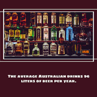 The average Australian drinks 96 liters of beer per year.