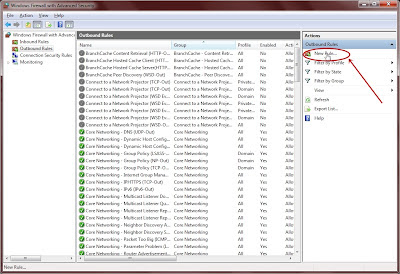 adding new outbound rules to windows firewall