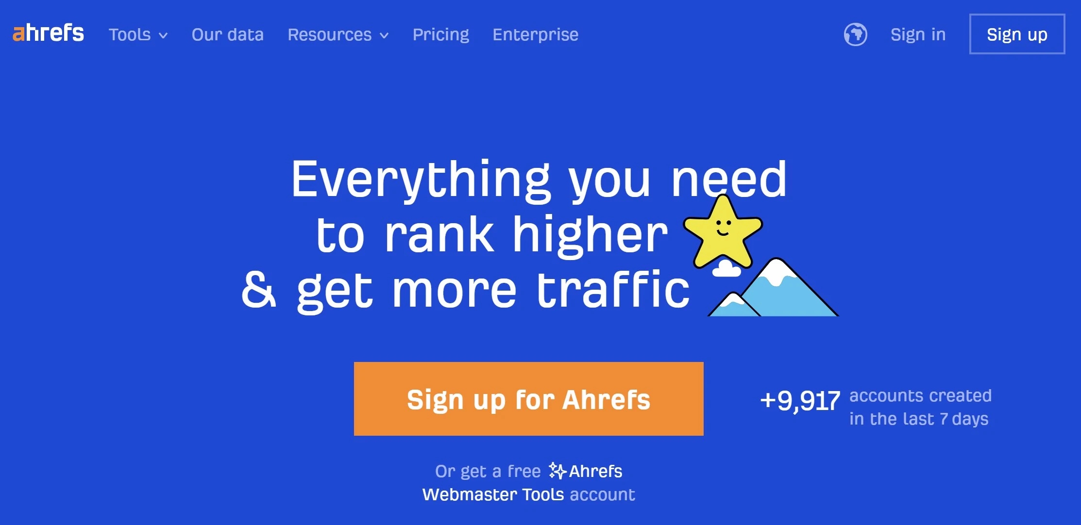 Ahrefs is a very professional keyword checking tool with an extensive database.
