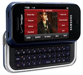 slide cell phone, verizon, samsung, keyboard, touch