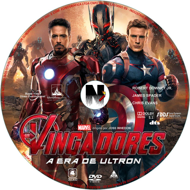 Label DVD Os Vingadores 2 A Era De Ultron