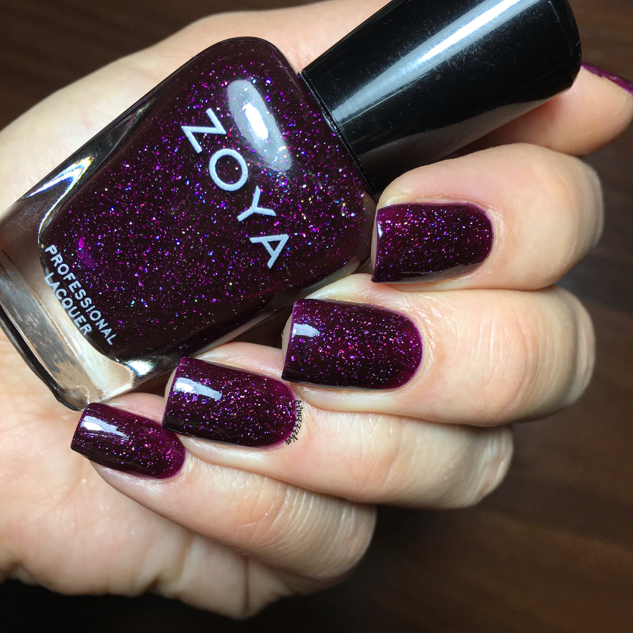 Zoya Payton Nail Polish Swatch Purple Nails Autumn 2022 Manicure Review