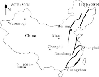 Black and white Map of China