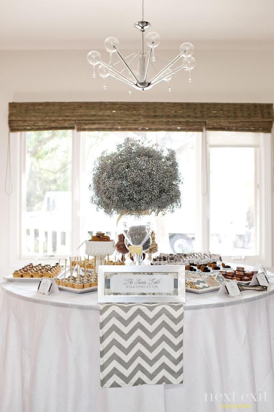 Modern Chevron Dessert Table