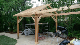 building pitched roof pergola