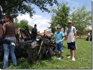 A old BMW with side car
