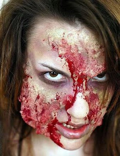 how to make Scary Halloween faces with Makeup