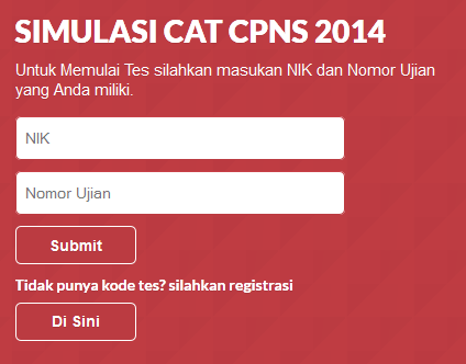 Ikuti Simulasi  CAT  CPNS 2014 di Website Resmi Panselnas 