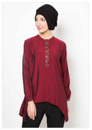  Model  Baju  Batik  Muslim Atasan Wanita  2019  Koleksi Hijab 
