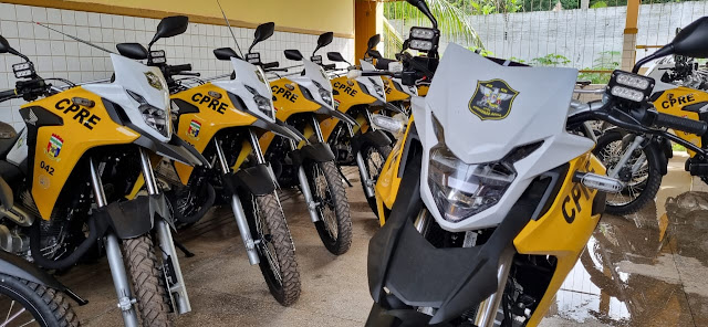 Com recursos do Governo Federal, Esquadrão Águia da PM recebe 30 motocicletas para patrulhamento em Natal