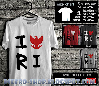 Kaos I Love Republik Indonesia